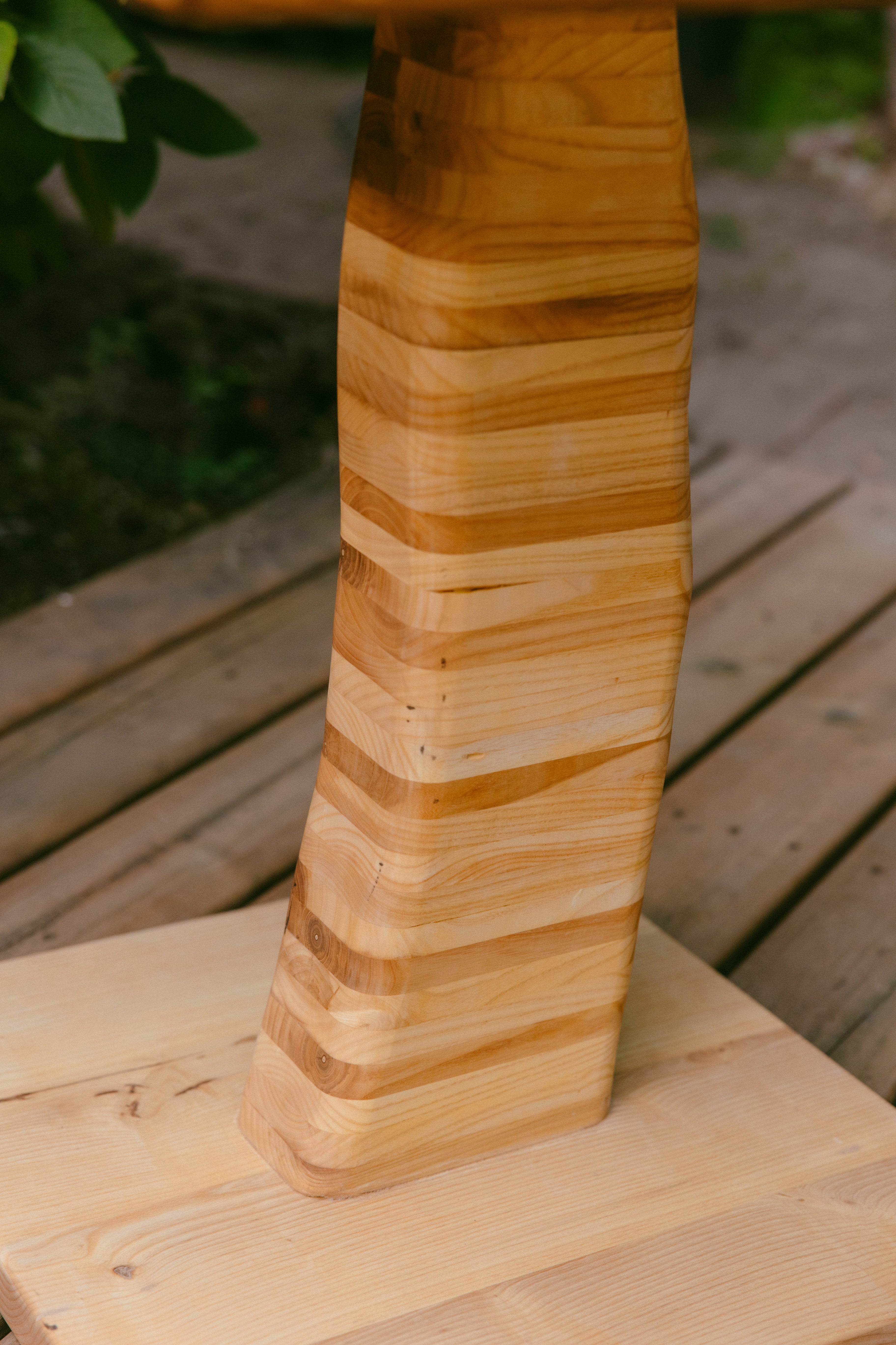 White oak Burl side table