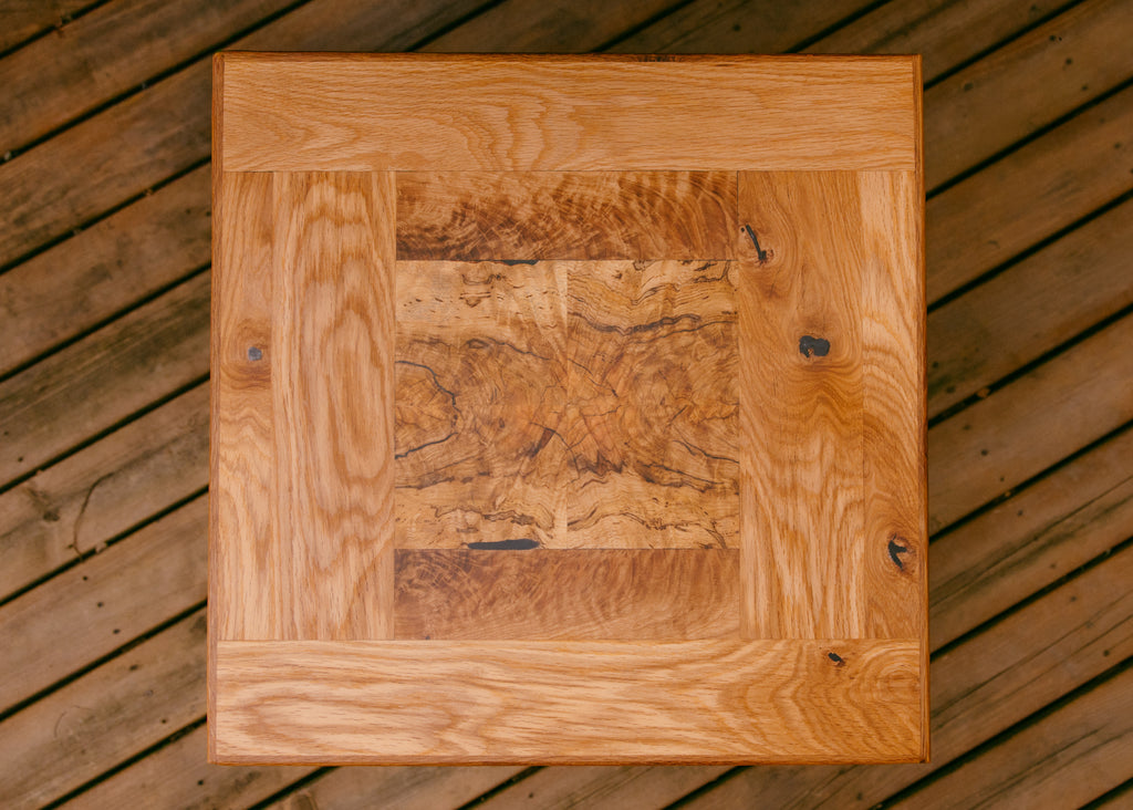 White oak Burl side table