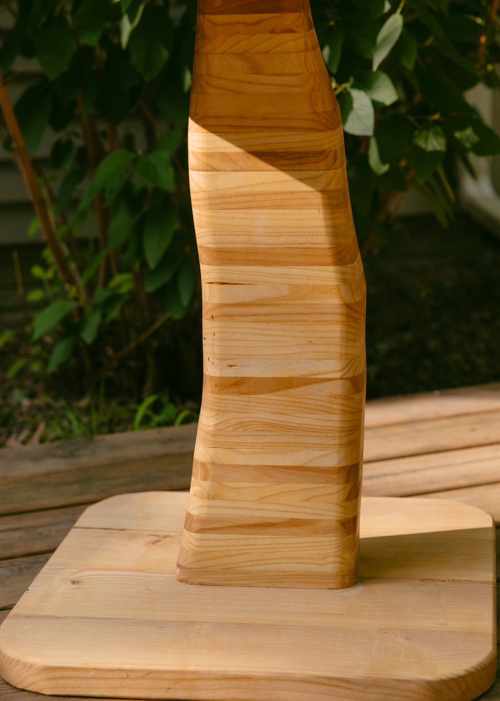 White oak Burl side table