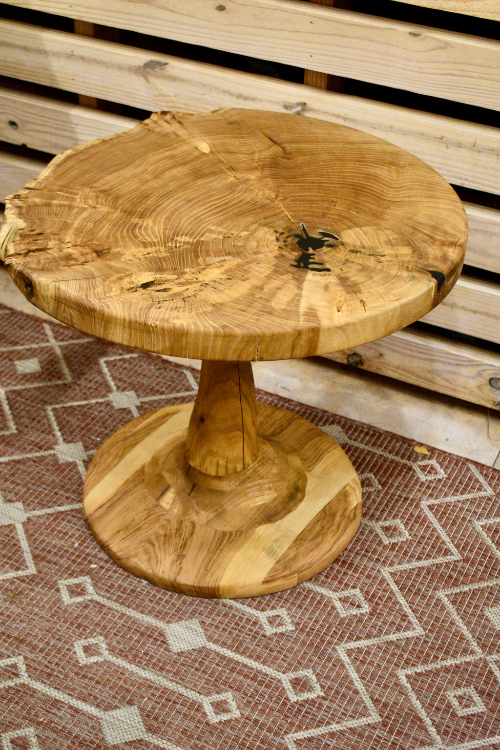 Elm cookie burl and Ash side table