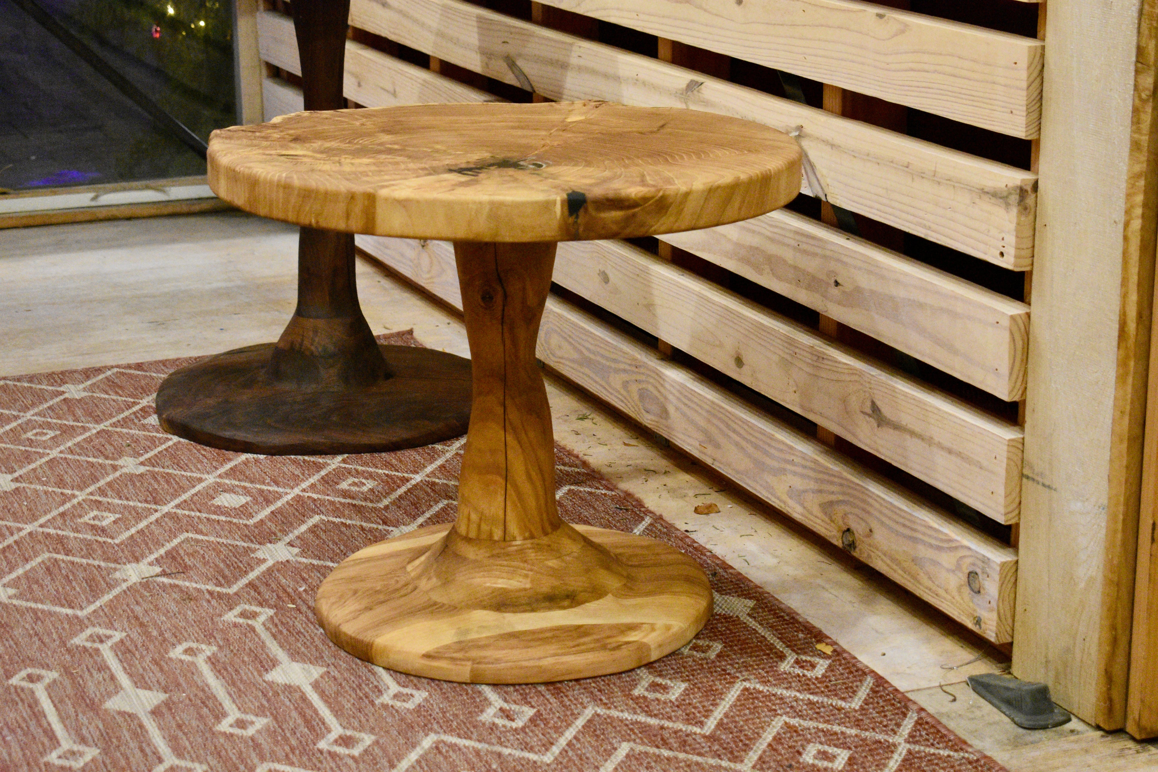 Elm cookie burl and Ash side table