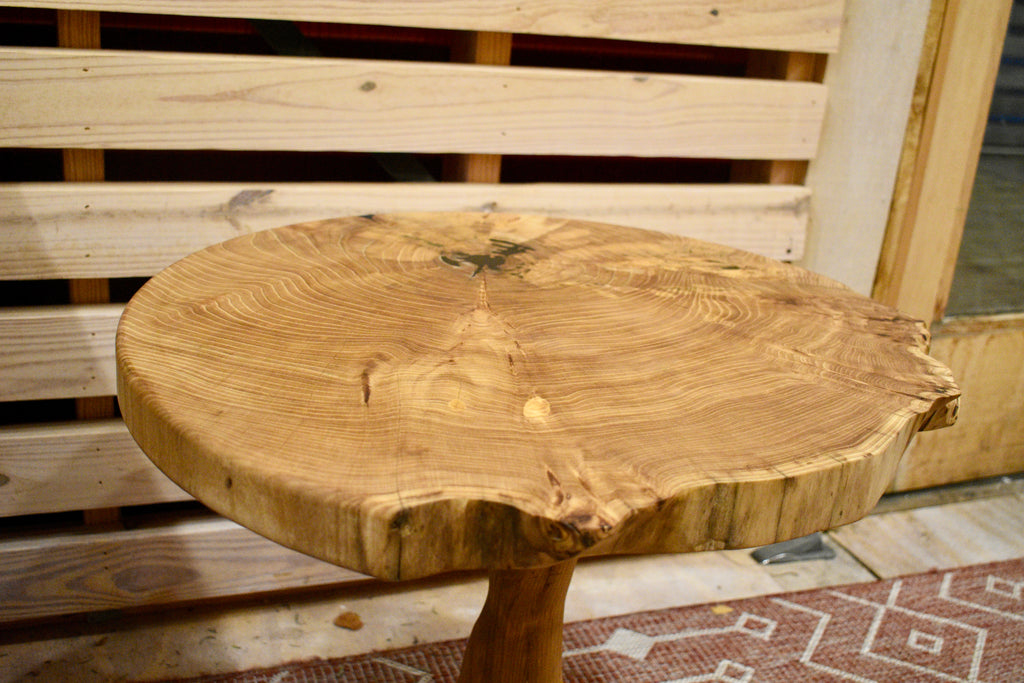 Elm cookie burl and Ash side table