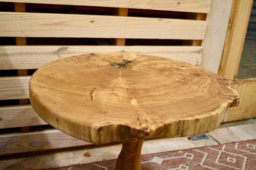 Elm cookie burl and Ash side table